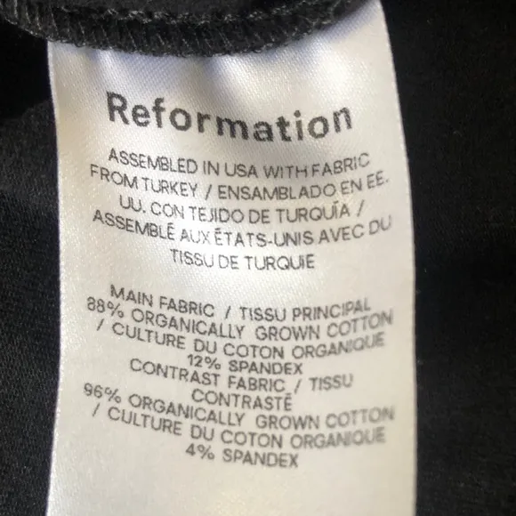 Reformation Women’s Elegant Black Dress Classic Chic Punk Goth Minimalist