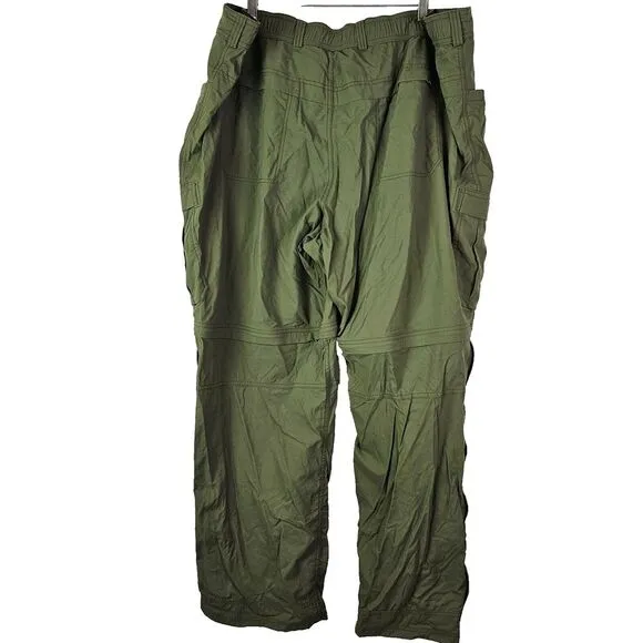 REI Co-Op Convertible Pants Mens Size 48W x 34L‎ Army Dark Green Outdoors Hiking