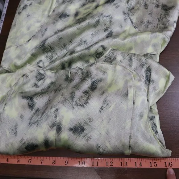 Reiss Silk Dress Womens XS Green Quiet Luxury Classic Sophisticated Office Wear