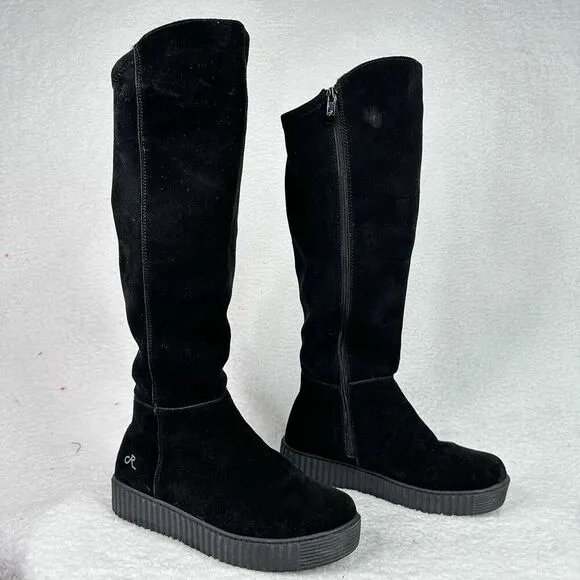 Religious Comfort Candyjack Tall Boot Women Sz 10 Black Suede Leather Waterproof