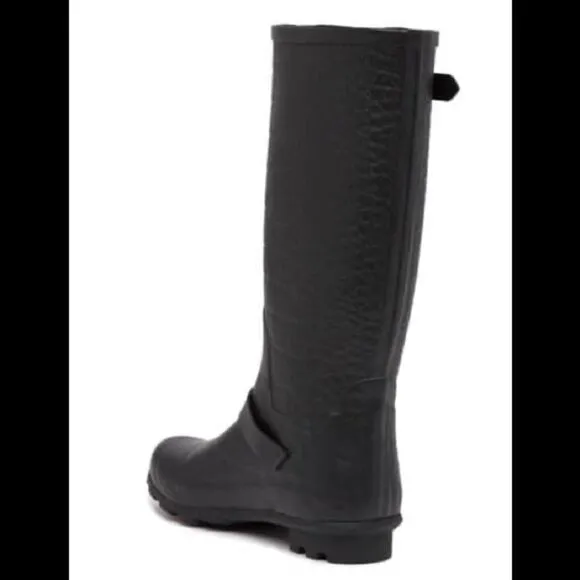Report Black Halvor Snake Print Rain Boots