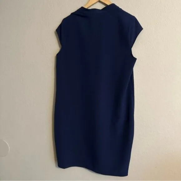 Reserved Navy Paige V Neck Dress Minimalist, lagenlook Size 12