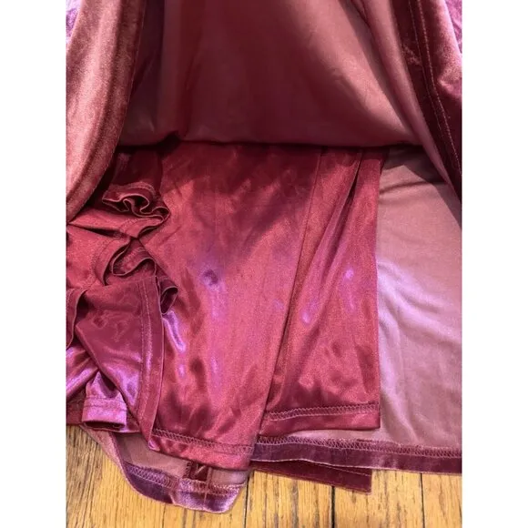Revelry Dylan Convertible Velvet Dress Burgundy Size 2, luxury, event, wedding