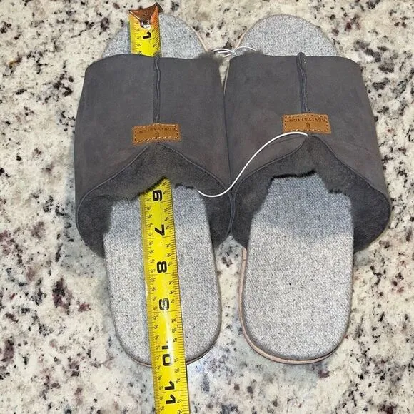 Revitalign Spruce Women's Shearling Slipper Slip On Size 9 New Gray