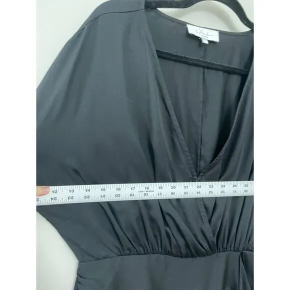 Revolve L'Academie Lorriana Tie Waist Sexy Minimalist Dramatic Black Dress L