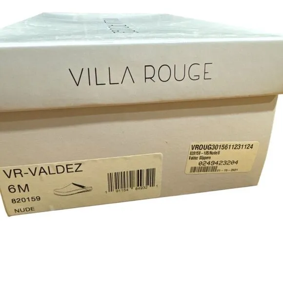 Revolve Villa Rouge Valdez Suede Leather Slippers in Nude