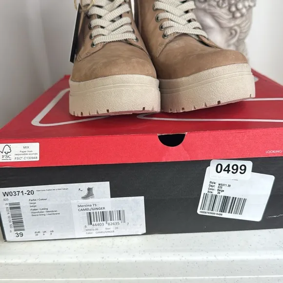 Rieker EVOLUTIONLace-up ankle boots - camel ginger Euro 39/8