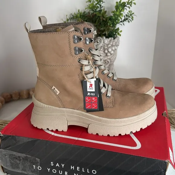 Rieker EVOLUTIONLace-up ankle boots - camel ginger Euro 39/8