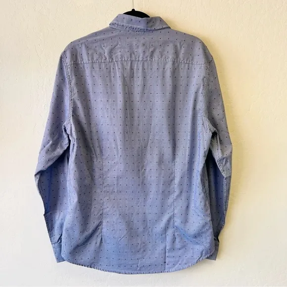 Robert Graham Luxury Blue Dress Shirt L Tailored Fit