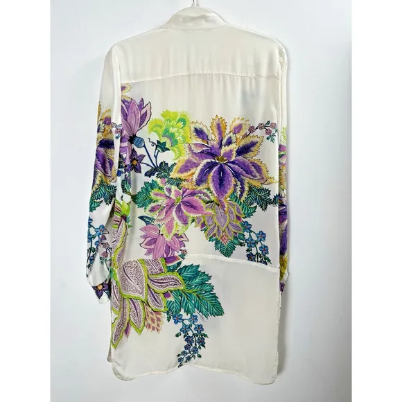 Roberto Cavalli Italian Silk Luxury Designer Maximalist Ruffle 2013 Resort Dress
