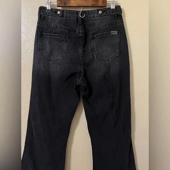 Rock &amp; Roll Denim Ladies Black High Rise Trouser Jeans RRWD5HRZQL