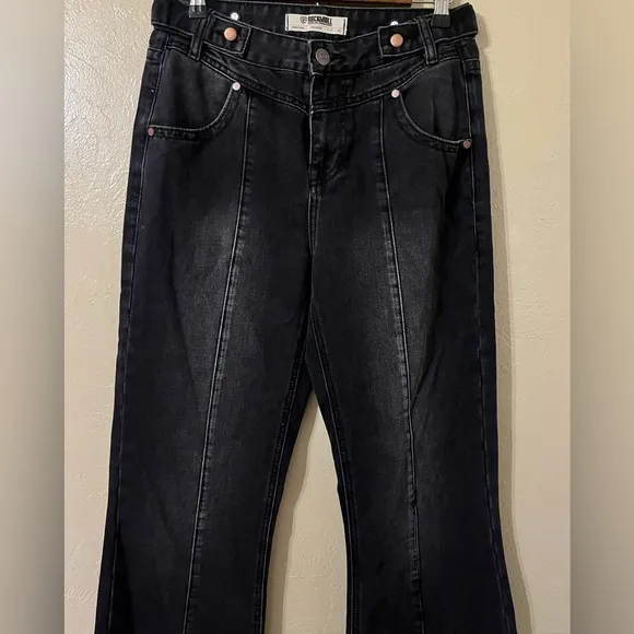 Rock &amp; Roll Denim Ladies Black High Rise Trouser Jeans RRWD5HRZQL