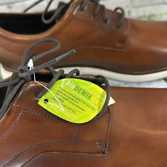 Rockport “Garett” Chestnut Brown Leather Round-Toe Dress Oxfords Mens 15M🤎NWOT