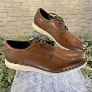 Rockport “Garett” Chestnut Brown Leather Round-Toe Dress Oxfords Mens 15M🤎NWOT