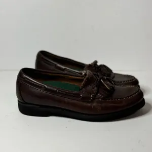 Rockport Men's Brown Leather Shoes with Fringes M4044 Low Heel