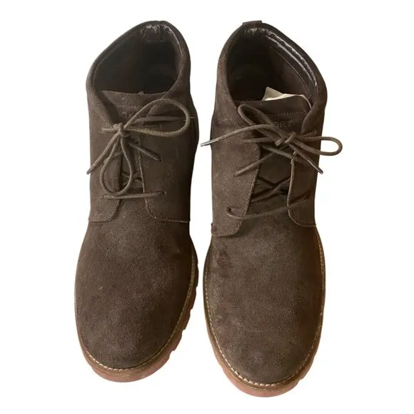 Rockport Mens Brown Suede Chukka Boots Lightweight Shock-Absorbing Sole Size 11