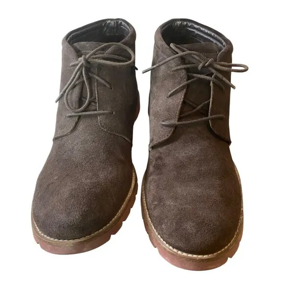 Rockport Mens Brown Suede Chukka Boots Lightweight Shock-Absorbing Sole Size 11