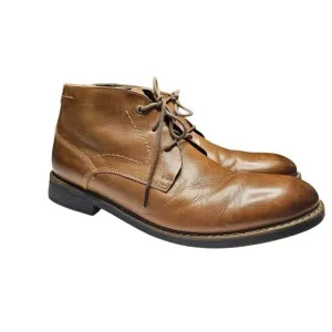 Rockport Mens Trutech Size 9.5 M Brown Leather Ankle Tie Boots