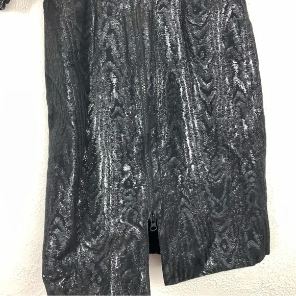 Rodebjer black shiny puff sleeve dress size small luxury