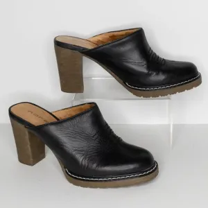 Roper Womens Mule Western Cowboy 90s Minimalist Y2K Heels Leather Black 6.5 ARa