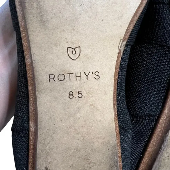 Rothys Mary Jane Pointed Tie Flats Size 8.5