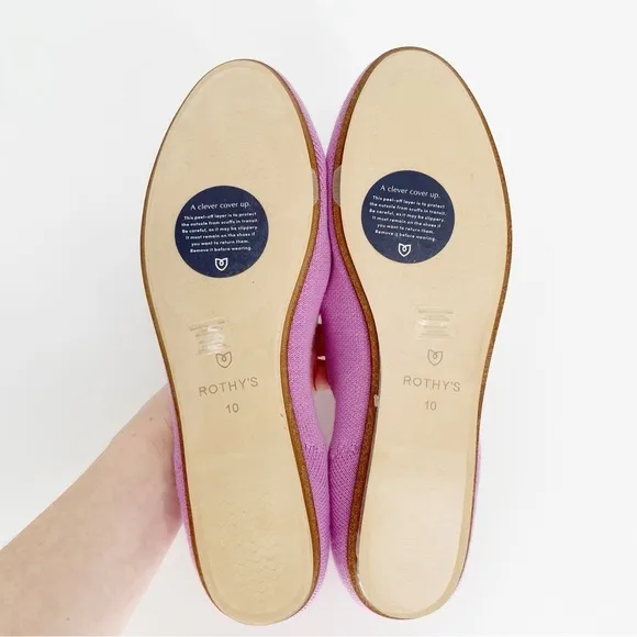 Rothy's Merino Wool Tassel Flats Loafer Women Shoes Mule Very Pink Ballet Tassle