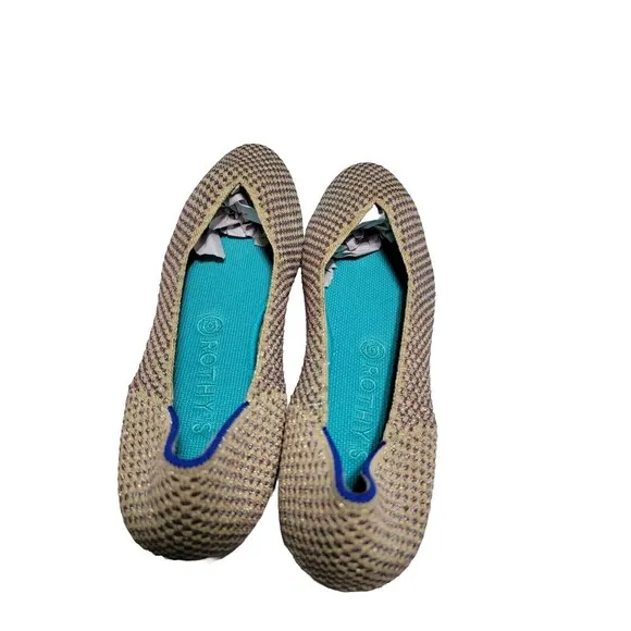 Rothy's The Square Jewel Box Textile Slip On Ballet Flat Shoes Women’s US 10.5