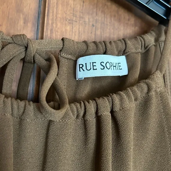 RUE SOPHIE Chocolate Brown Minimalist Dress Size XS