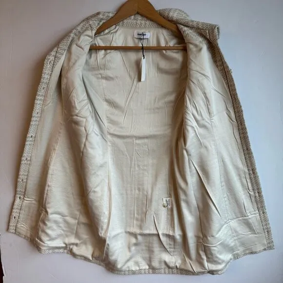 Rumored Notting Hill Mini Dress Chic Minimalist Modern Sz 4 Beige Glen Plaid
