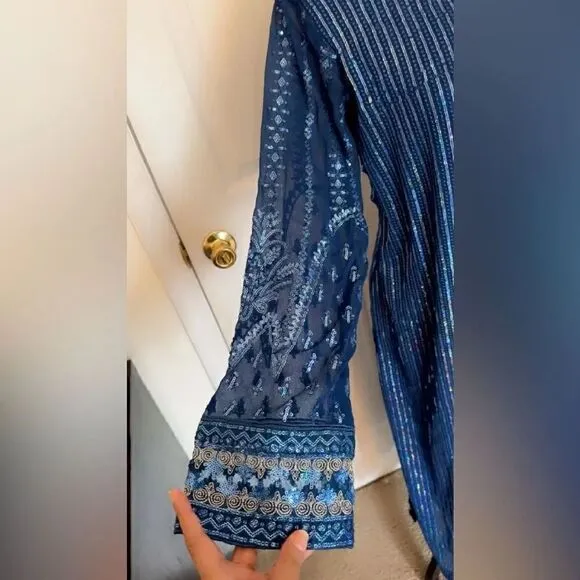 SAHANE SEQUIN PAKISTANI LUXURY DESIGNER WEDDING FORMAL DRESS