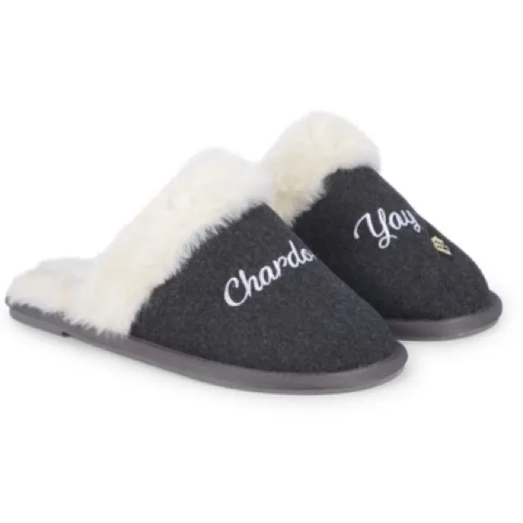Saks Fifth Avenue Faux Fur Slippers