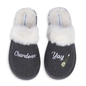 Saks Fifth Avenue Faux Fur Slippers
