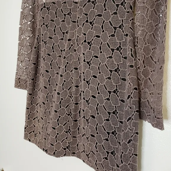 SALE Authentic Diane Von Furstenberg New Sarita Pebble Lace Dress Taupe Luxury
