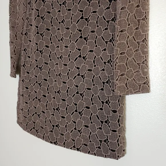SALE Authentic Diane Von Furstenberg New Sarita Pebble Lace Dress Taupe Luxury