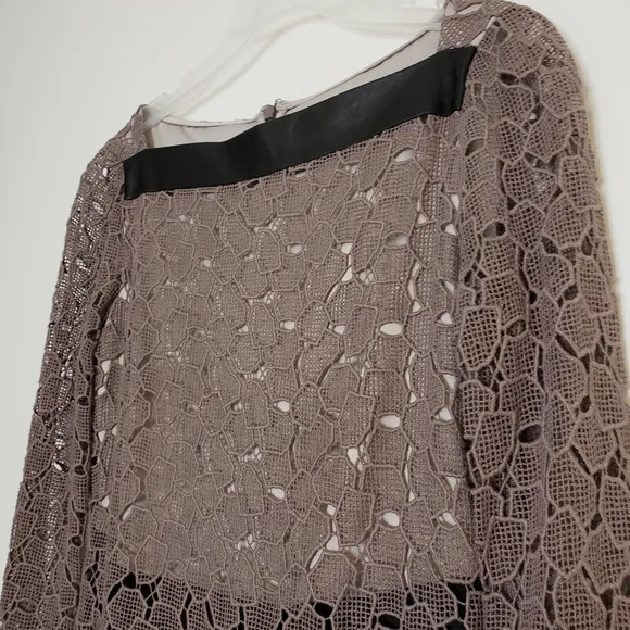 SALE Authentic Diane Von Furstenberg New Sarita Pebble Lace Dress Taupe Luxury