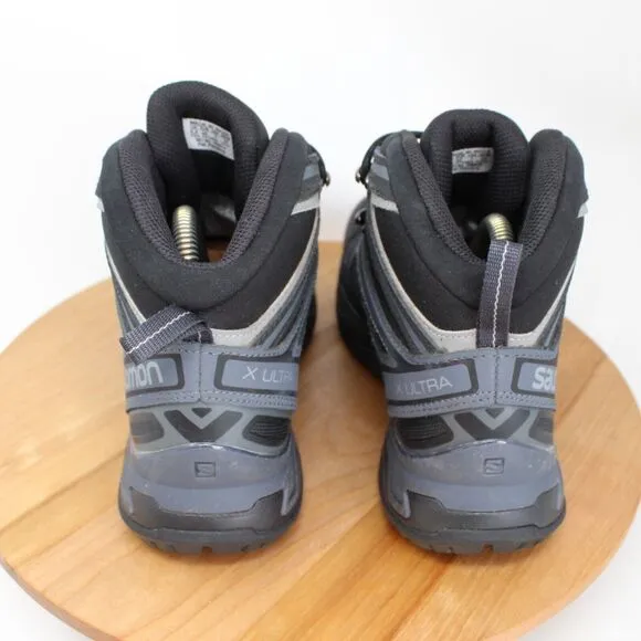 Salomon Boots Mens 7 X Ultra 3 Mid Gore Tex Hiking Trail Shoes Sneakers Black
