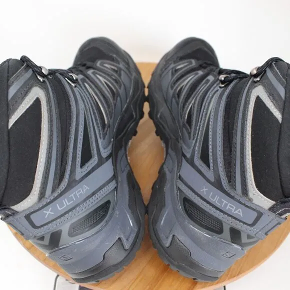 Salomon Boots Mens 7 X Ultra 3 Mid Gore Tex Hiking Trail Shoes Sneakers Black