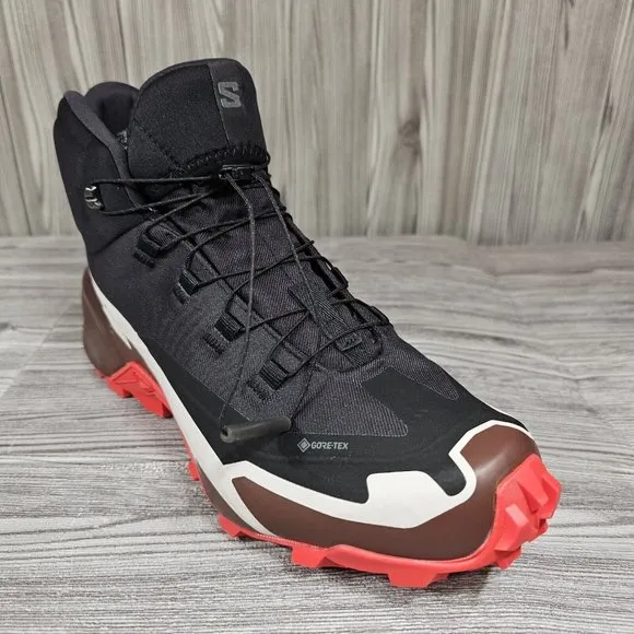 Salomon Cross Hike Mid GTXBoot417359Black/Red Hiking Trail Shoes Men Size 12 NEW