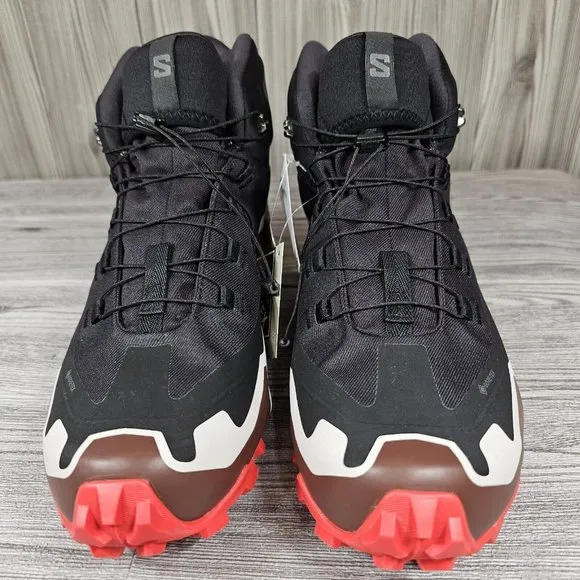 Salomon Cross Hike Mid GTXBoot417359Black/Red Hiking Trail Shoes Men Size 12 NEW