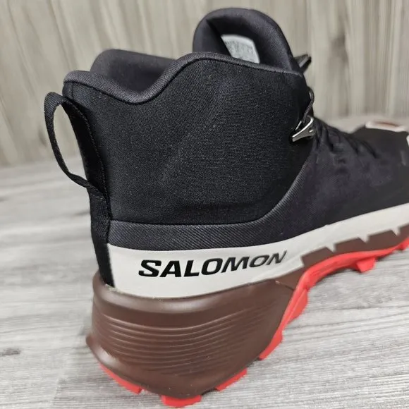 Salomon Cross Hike Mid GTXBoot417359Black/Red Hiking Trail Shoes Men Size 12 NEW