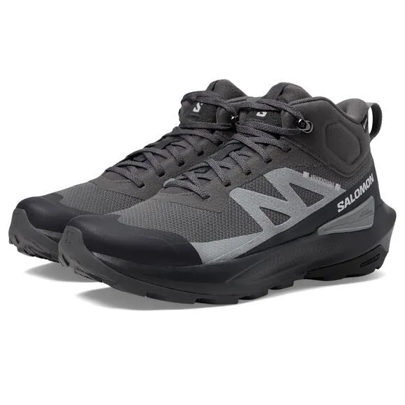 Salomon Elixir Activ Mid GTX Hiking Boots Shoes Mens Black Gray Size 13 New