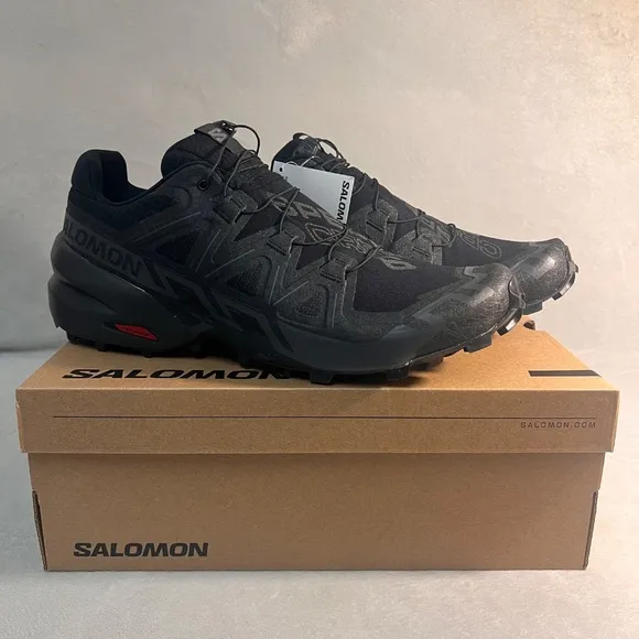 Salomon Men's  SpeedCross 6 GTX Trail Running Shoes Outdoor Sneakers Black Sz 14