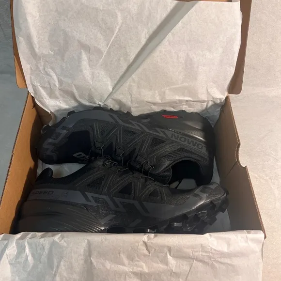 Salomon Men's  SpeedCross 6 GTX Trail Running Shoes Outdoor Sneakers Black Sz 14