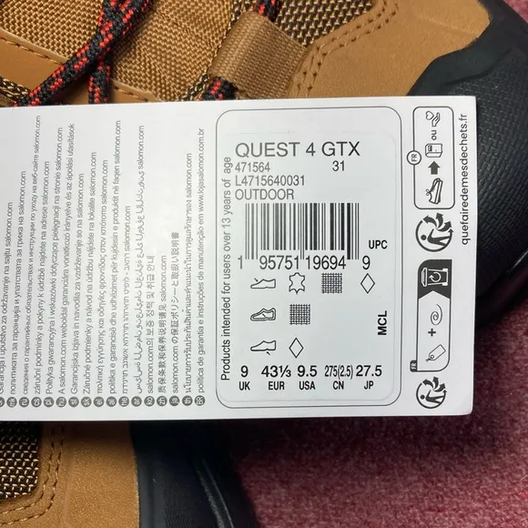 SALOMON Quest 4 GTX -  Like New Condition - Goretex Hiking Shoes Boots