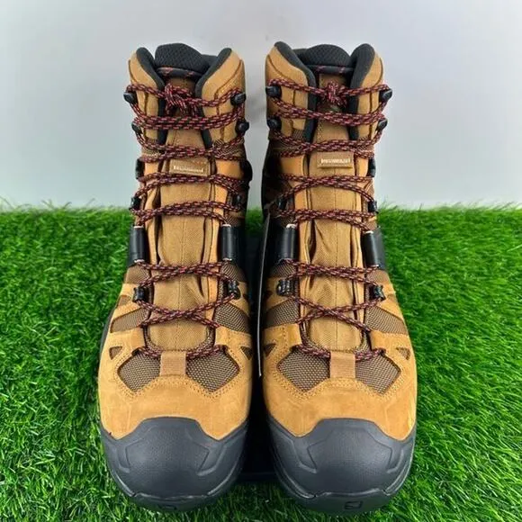 Salomon Quest 4 GTX Men Size 12 Brown Leather Waterproof Hiking Trail Boots NEW