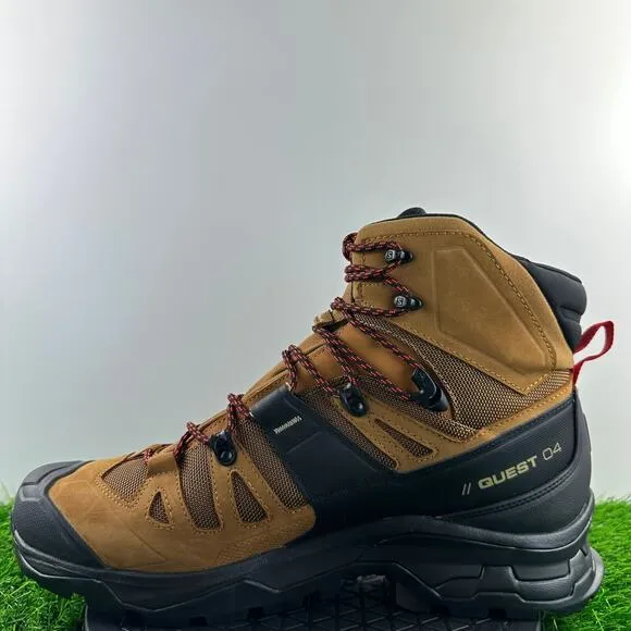 Salomon Quest 4 GTX Men Size 12 Brown Leather Waterproof Hiking Trail Boots NEW