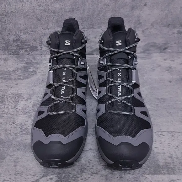 SALOMON X Ultra 4 Mid GTX Gore Tex Hiking Trail Boots Mens Size 12.5 Grey Black