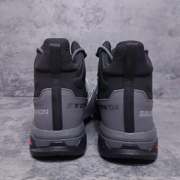 SALOMON X Ultra 4 Mid GTX Gore Tex Hiking Trail Boots Mens Size 12.5 Grey Black