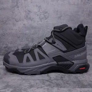 SALOMON X Ultra 4 Mid GTX Gore Tex Hiking Trail Boots Mens Size 12.5 Grey Black