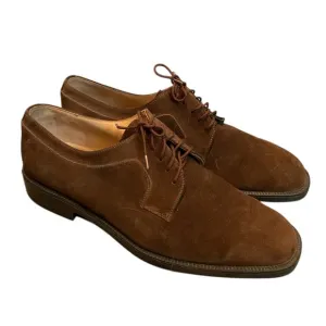 Salvatore Ferragamo Vintage Brown Suede Men’s Oxford Shoes Loafers sz 9 1/2 2E